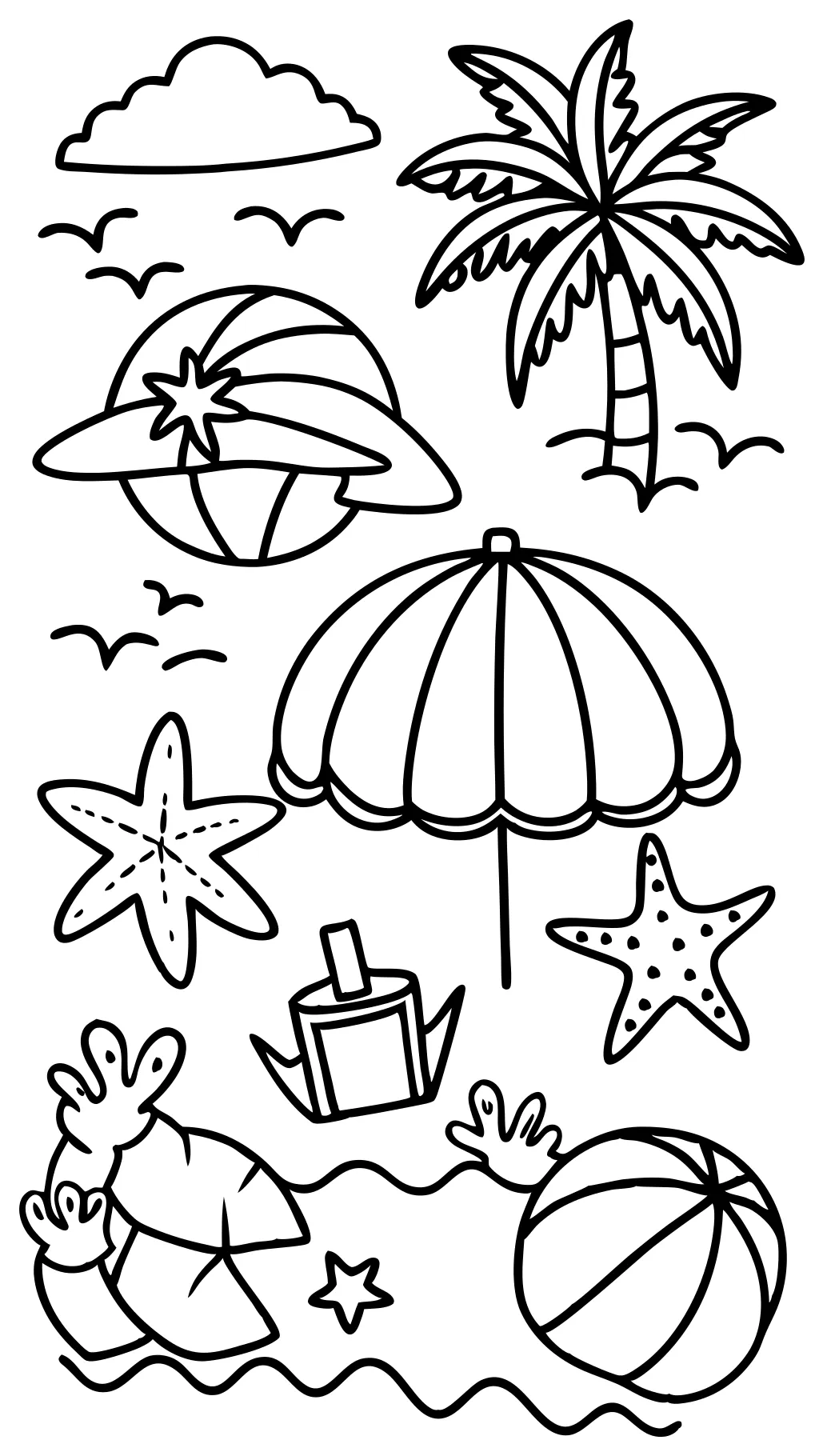 beachy coloring pages